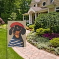 thumbnail image 2 of Yayeee Garden Flag 28" x 40" Double Sided Outdoor Yard Lawn Holiday Decorations, Dog Artist, 2 of 6