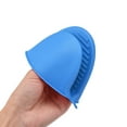 thumbnail image 5 of Mini Oven Mitt Pot Holder Heat Resistant Pinch Covers Gloves Blue 4 Pack, 5 of 5