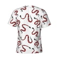 thumbnail image 6 of Vsdgher Red Snake Print Men's Dry Fit Mesh Athletic Shirts Moisture Wicking Tennis T-Shirt Tops, 6 of 9