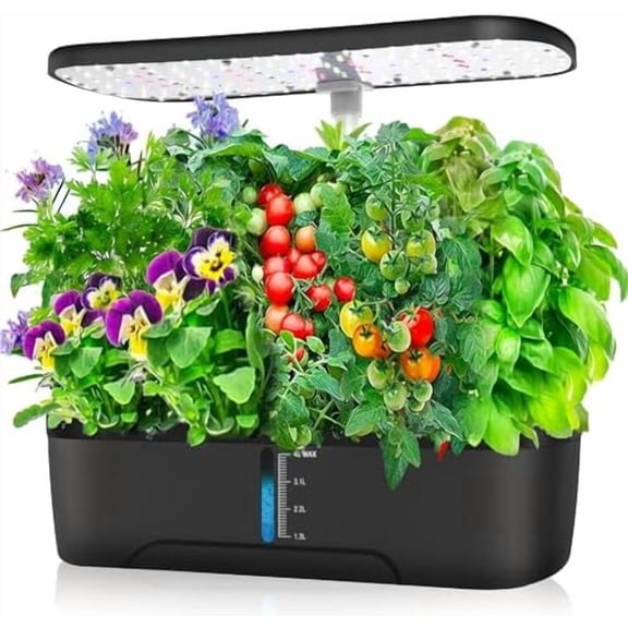 Hydroponics Growing System, Indoor Herb Garden, 12 Pods Hydroponics Growing System, Herb Garden Kit Indoor Gardening System with Grow Light, Automatic Timer, Height Adjustable, Home Kitchen Gift