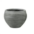 thumbnail image 2 of LuxenHome Gray Pottery-Style 11.75-inch Round MgO Planter, 2 of 5