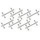 thumbnail image 1 of Soporte para Cucharas de Descanso de Palillos de Aleación de Zinc de 8 Piezas Soporte de Cuchillos Tenedores Soporte de Estante de Metal Decoración de Mesa (Plata), 1 of 6