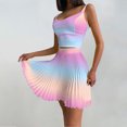 thumbnail image 2 of Mujeres Casual Verano Cuello Redondo Sin Mangas Tops Y Falda Conjunto De Dos Piezas Traje Wmkox8yi  bvn3530, 2 of 9