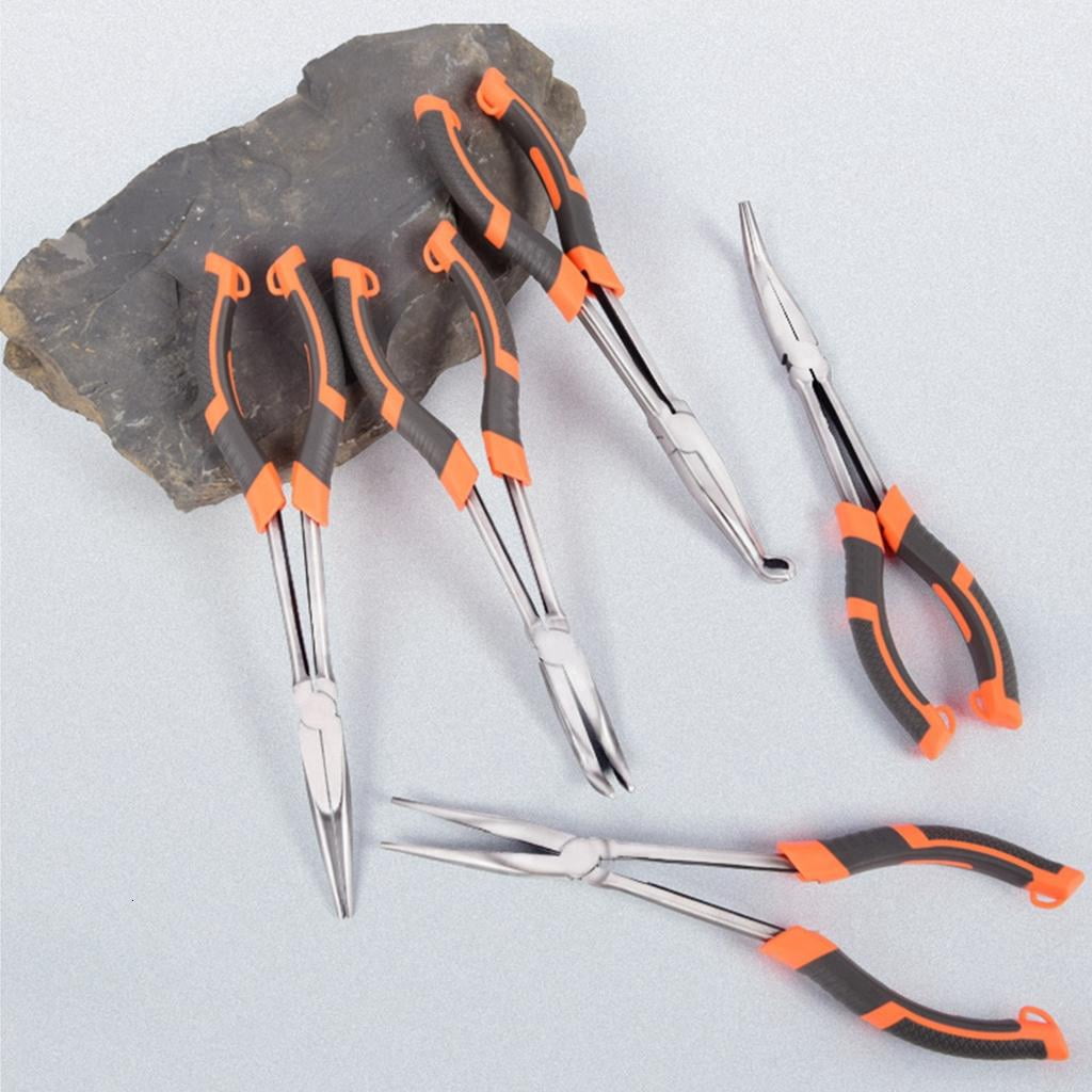 Automotive Set with Long Nose Needle Nose and Round Pliers Long Locking Plier Ergonomic