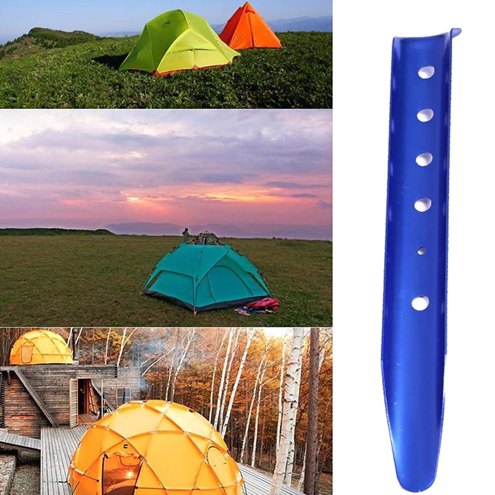 6Pcs Snow and Sand Tent Stakes Pegs Aluminum Alloy U-Shaped Pegs Tent Nails