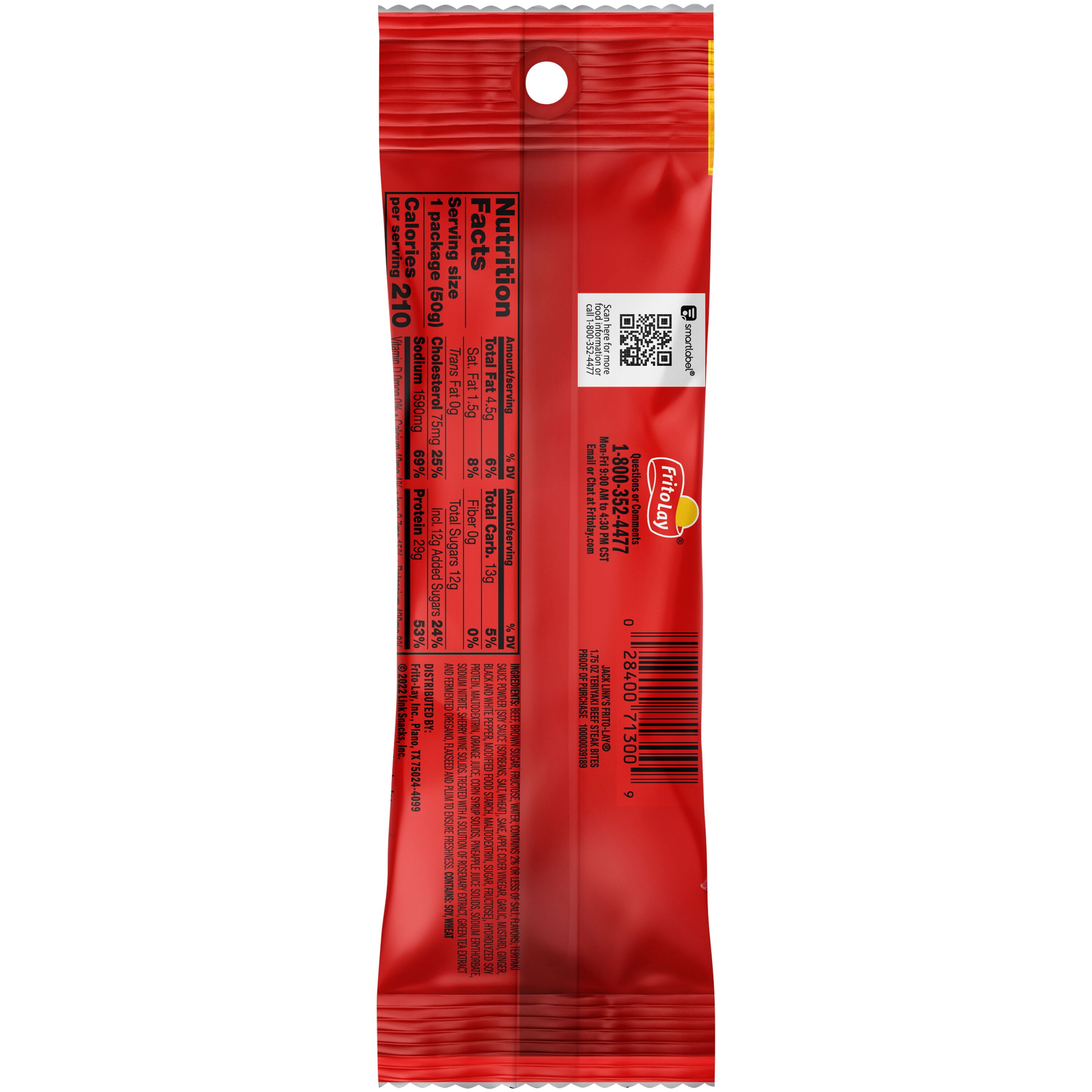 (4 pack) Jack Link’s® Teriyaki Beef Jerky Steak Bites, 1.75 oz