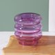 thumbnail image 2 of Portavelas de cristal , candelieres creativos de Tealight, candeliere de donut para decoraciones, hogar, boda, de comedor, inauguración Violeta Gloria candelabro de donas, 2 of 9