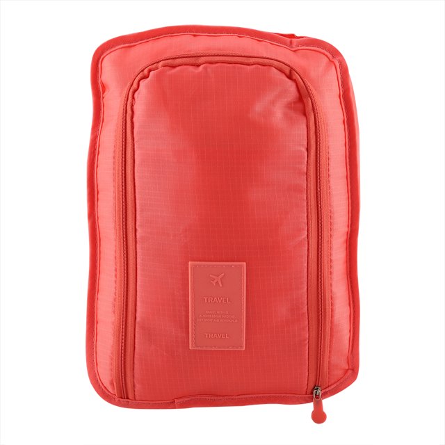 Bolsas de almacenamiento de zapatos plegables y duraderas para viajes, organizadores de armario portátiles de color rosa