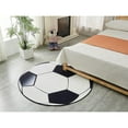 thumbnail image 2 of Spaco Soccer Ball Shape Machine Washable Extra Soft Decorative Area Rug, Soft Ultra-Thin Stain Resistant Machine Washable Rugs for Bedroom,Non-Slip Backing Large Area Rug, 2 of 8