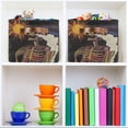 thumbnail image 6 of Yayeee Canvas Storage Basket with Handles for Shelves Fabric Bins Closet Organizer, Colorful Skeleton with Cloud, 6 of 8