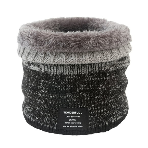 Yeacher Knitted Warm Scarf Winter Thicken Comfortable Pullover Scarfs Soft Neck Scarf