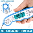 thumbnail image 6 of Zulay Kitchen Instant Read Food Thermometer Waterproof Digital Meat Thermometer w/ Backlight Dark Blue, 6 of 7