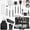 40 Pcs Set, variant on Grilling Accessories Mens Valentines Day Gifts For Him Heavy Duty Stainless Steel Grill Set Bbq Outdoor With Storage Case And Apron Men Dad