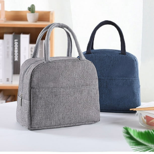 TOTE Bolsa De Almuerzo Reutilizable Aislamiento Lorzonal Tela Oxford De Alta Capacidad Para El Trabajo Picnic Playa 23x14x20cm