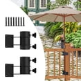 thumbnail image 1 of 2 uds Base de sombrilla soporte de montaje de Patio con accesorios de tornillo soporte de soporte para caña de pescar parasol valla balcón Cola Abrazadera de clip fijo, 1 of 8