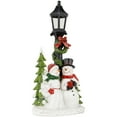 thumbnail image 4 of Northlight Glittered Snow Couple Under Lighted Street Lamp Christmas Decoration - 14", 4 of 8