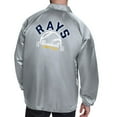 thumbnail image 2 of Men's Starter  Gray Tampa Bay Rays Retro Logo Raglan Coaches Full-Snap Jacket, 2 of 2