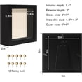 thumbnail image 5 of Fusion 5x5 Small Shadow Box Picture Frame Display Case with Soft Linen Back, Black Wooden Memory Shadow Box Frame with Tempered Glass Cover for Wall or Tabletop Display, 5 of 6