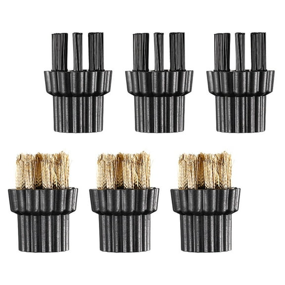 Topbathy 6Pcs Steam Cleaner Mop Brush Replacement Parts with Nylon Brushes for Effective Home and Office Cleaning