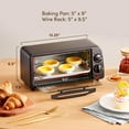 thumbnail image 2 of ETO236 Personal Compact 2 Slice Countertop Toaster Oven with 15 Minute Timer & Adjustable Temperature, Bake, Broil, & Toast, Black, 2 of 7