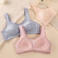 thumbnail image 3 of WZXFASHION Women Breathable Front Closure Bras Full Support No Underwire Plus Size Everyday Bra Bra Grey 105C, 3 of 4