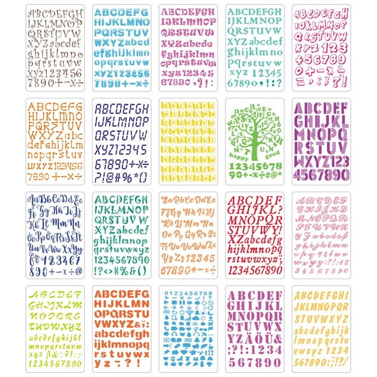 Free Printable Alphabet Stencils Templates  Letter Stencil Alphabet School  - Hollow - Aliexpress