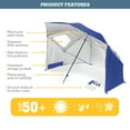 SportBrella XL Portable AllWeather and Sun Umbrella, Steel Blue