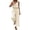 Beige, variant on Tqcoqu Womens Jumpsuit Trendy Summer Casual Wide Leg Pants Sleeveless V Neck Elegant One Piece Outfit,Beige,Women's S-XXL