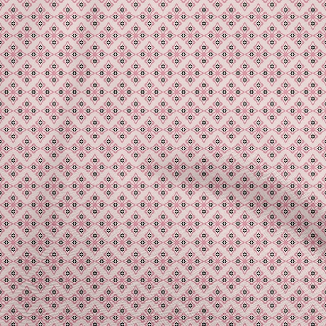 oneOone Velvet Pink Fabric Asian Ikat Craft Projects Decor Fabric Printed By The Yard 58 Inch Wide