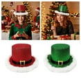 thumbnail image 2 of Festive Red Green Santa Hat Adjustable Bucket Cap Breathable Design Holiday Costume Accessory For Adults Kids Christmas Event, 2 of 8