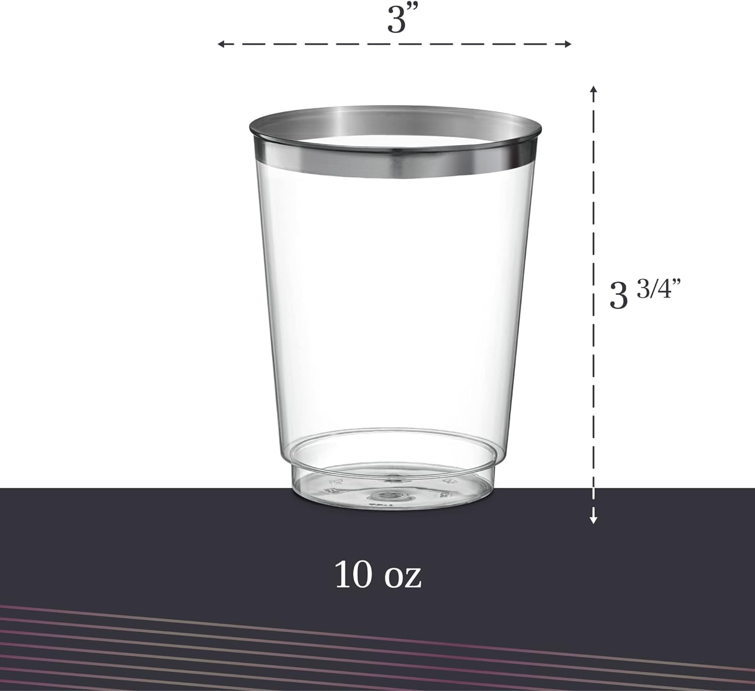 10 oz plastic cup 10 Oz Clear Hard Plastic Tumbler Round Party Cups main image 1