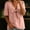 Pink plus size v neck blouse a1, variant on MORESEC Women Plus Size V Neck Short Sleeve Knot Front Solid Casual Blouse Tshirt Beach Summer Vacation Tops, Red M