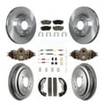 thumbnail image 1 of CMX Front Rear Disc Brake Rotors Ceramic Pads and Drum Kit (9Pc) for Car Hyundai Accent Kia Rio Rio5 K8C-102922, 1 of 11