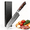 Silver Blade Santoku Knife, variant on PLYS 8 Inch Chef Knife, Professional Sharp Kitchen Knife, High Carbon Stainless Steel Chef's Knife, Cooking Knives for Home and Restaurants