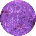thumbnail image 1 of Ahgly Company Indoor Round Oriental Purple Industrial Area Rugs, 3' Round, 1 of 4
