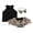 Black, variant on Wassery Infant Baby Girls Summer Outfit Solid Color Sleeveless Hanging Neck Tank Tops   Leopard Print Ruffle Shorts   Headband Set 3Pcs 3-24M