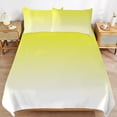 thumbnail image 6 of 3 Pcs Soft Bedding Set, Includes 1 Duvet Cover with Zipper And 2 Pillow Shams,Aesthetic Sulphur Yellow And White Gradient Queen(90"×90"), 6 of 8