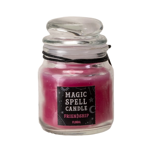 Set of 3 Wicca Halloween Ritual Floral Friendship Spell Candle in Glass Jar