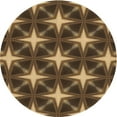 thumbnail image 1 of Ahgly Company Machine Washable Indoor Round Transitional Cinnamon Brown Area Rugs, 4' Round, 1 of 7