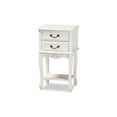 thumbnail image 4 of Baxton Studio Gabrielle Traditional French Country Provincial White-Finished 2-Drawer Wood End Table, 4 of 9