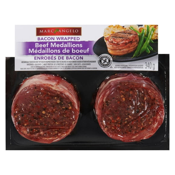 Marcangelo Médaillons de boeuf enrobées de bacon 2 médaillons, 340g