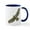White/Navy Inside, variant on CafePress - Soaring Red Tail Hawk Mug - 11 oz Ceramic Mug - Novelty Coffee Tea Cup