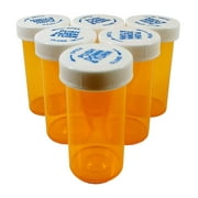 Pack of 50 - Amber 13 Dram Pill Bottles Empty with Caps Child Resistant Medicine Bottles-Push & Turn Medicine Bottles-Prescription Vials-Nursing Party Decorations-Rx Vials