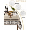 thumbnail image 2 of Southwest Table Cloth, Brown Bohemian Abstract American Aztec Waterproof Tablecloth for Rectangle Tables, Reusable Washable Fabric Table Cover for Restaurant Kitchen Dining Tables 60"x102", 2 of 6