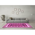 thumbnail image 3 of Ahgly Company Indoor Square Animal Pink Traditional Area Rugs, 7' Square, 3 of 4
