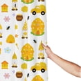 thumbnail image 3 of Shower Curtain, Gnomes Bees Waterproof Fabric Plastic Shower Curtain, Drying Fast Bathroom Curtain with 9 Buttonholes, Ruffle Shower Curtain 60x72in, 3 of 8