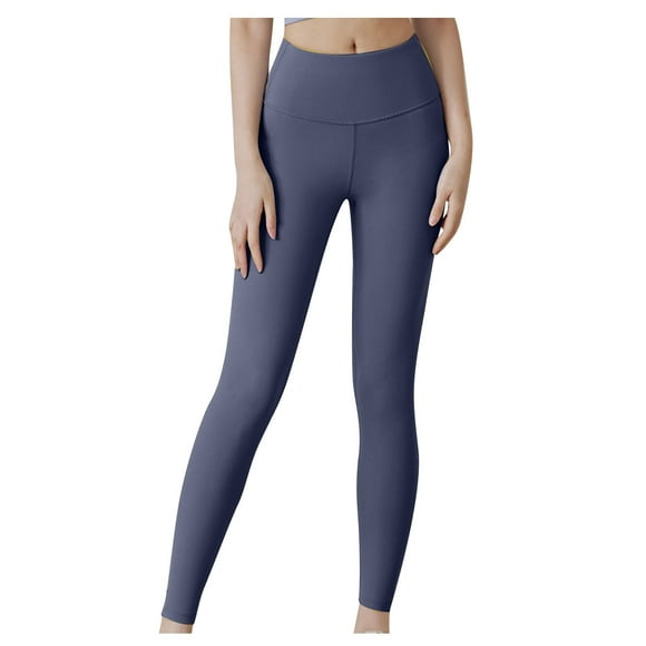 EGNMCR Leggings for Women Women's Super High Waist Yoga Pants Slant Pockets Fitness Running Training Stretch Quick Dry Tight Sports Pants