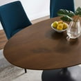 thumbnail image 7 of Modway Lippa 60" Oval Veneer and MDF Dining Table in Black/Walnut, 7 of 7