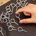 thumbnail image 2 of Kit de 10 piezas de pernos de ojo de 5 tamaños, tornillos de ojo chapados en zinc, ganchos para decoración de Navidad, cadena de linterna de calabaza, 2 of 5
