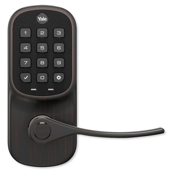Yale Assure Lever, Wi-Fi Smart Door Lever (for doors with no deadbolt) - Works with Yale Access App, Amazon Alexa, Google Assistant, HomeKit, Phillips Hue and Samsung SmartThings, Bronze